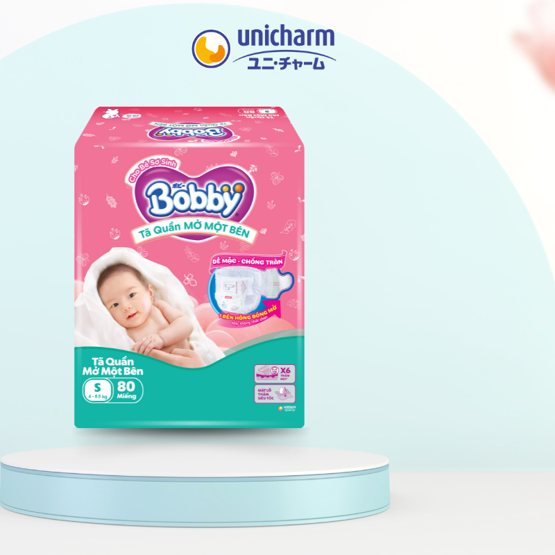 Tã Quần Bobby Mở Một Bên Siêu Thấm