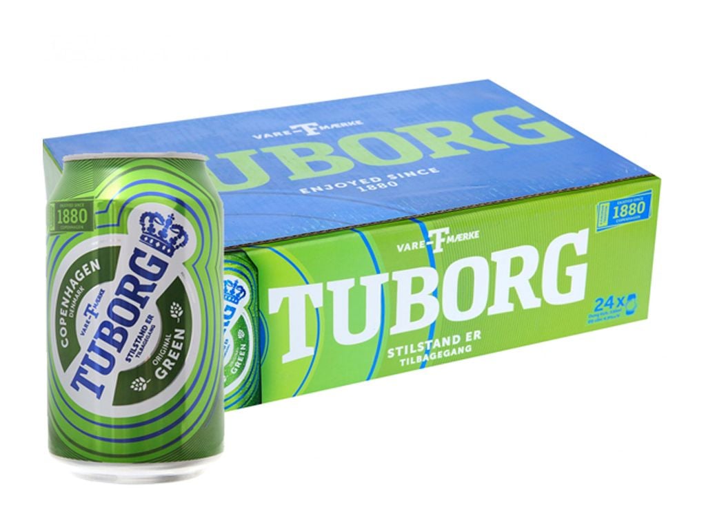 BIA TUBORG LON 24-330ML-6 LỐC TẶNG 1 LỐC LY
