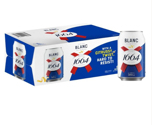 Thùng 24 Lon Bia 1664 Blanc 5% – Thùng 24 Lon
